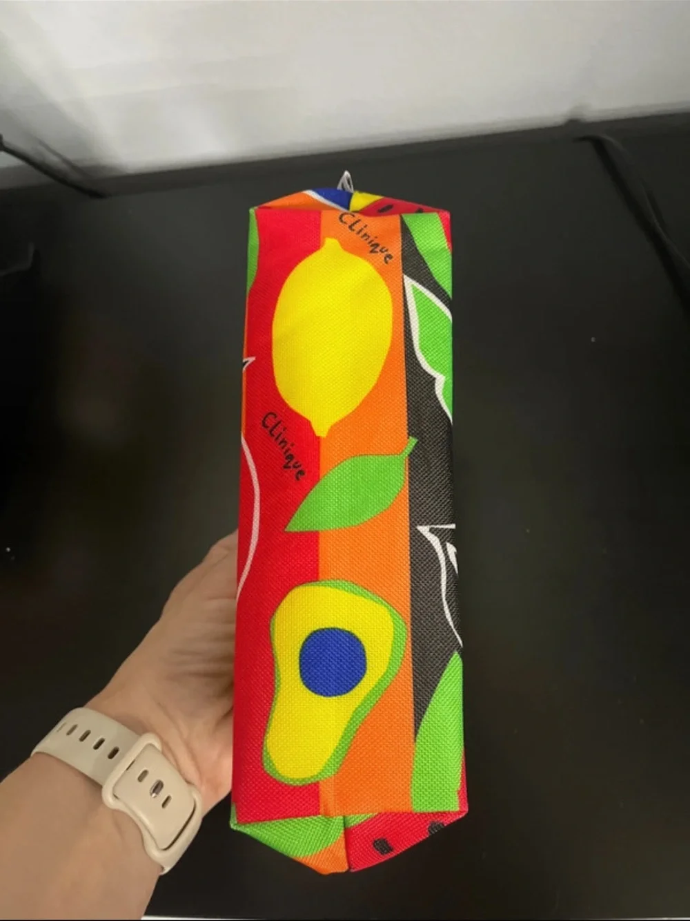 Donald x Clinique Bright Multicolor Fruit Print Pouch Limited Edition